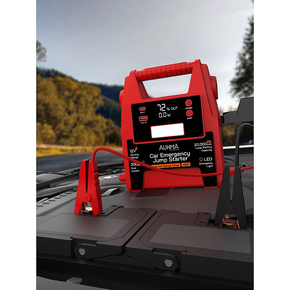 AUHMA A8811 12V Car Emergency Jump Starter 20000mAh Akü Takviye