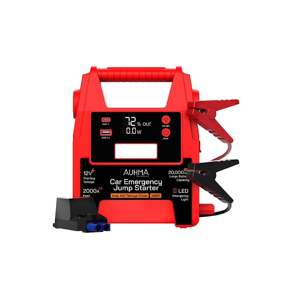 AUHMA A8811 12V Car Emergency Jump Starter 20000mAh Akü Takviye