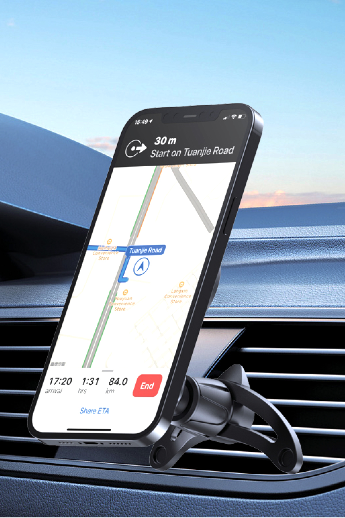 ACL T-111 MagSafe Manyetik Araç İçi Telefon Tutucu – Havalandırma Izgarası Uyumlu, Katlanabilir, 360° Ayarlanabilir, Güçlü Mıknatıslı Telefon Tutacağı