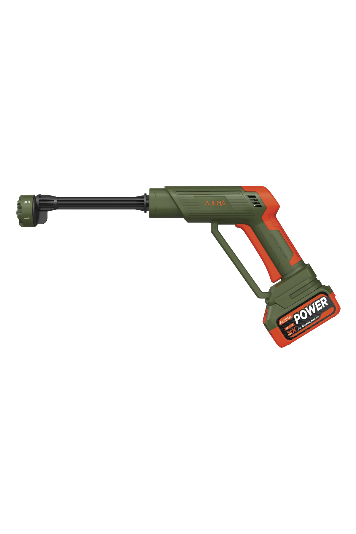 AUHMA ACR-10 Şarjlı Araç Yıkama Makinesi Yeşil 203 PSI 170W Basınçlı Oto Yıkama Seti | 3820 Fırçasız Motor, Çantalı, 2 Bataryalı, Köpük Hazneli, 5 Metre Hortumlu