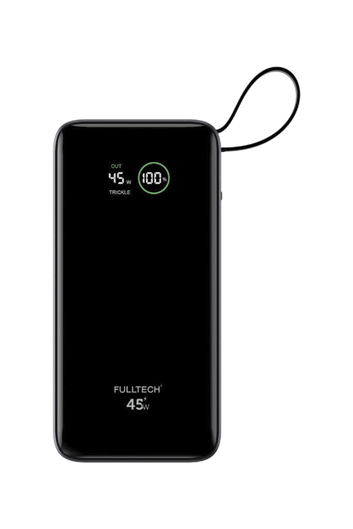 FULLTECH FP54 10000mAh 45W PD Hızlı Şarjlı Powerbank | 45W Kablosuz Şarj | Entegre USB-C Kablo | Dijital Ekran | USB-C Giriş/Çıkış Taşınabilir Powerbank