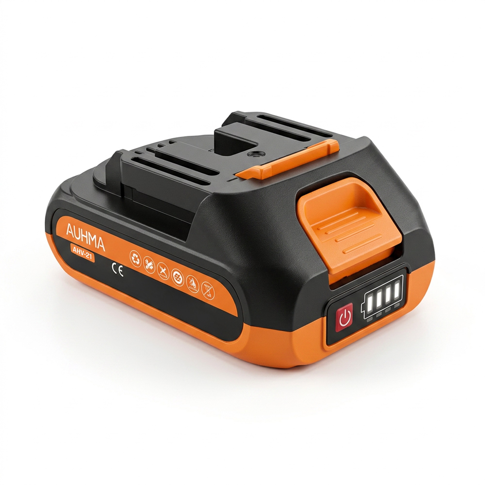 AUHMA AHV-21 18.5V 2.0Ah Li-Ion Şarjlı Batarya | Type-C Şarj Girişli, LED Göstergeli Yedek Süpürge Aküsü