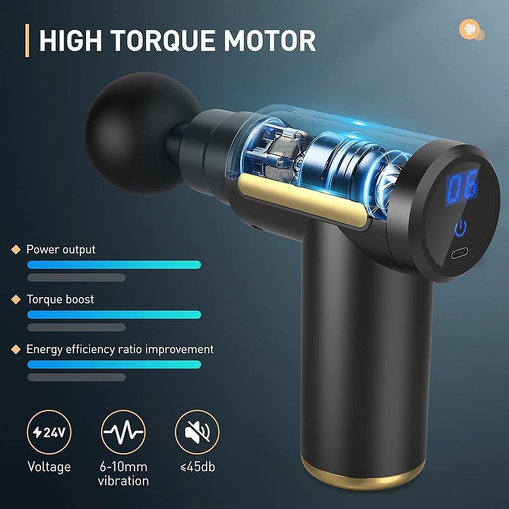 Auhma AMG6 Masaj Tabancası – 6 Kademeli, Derin Doku Masajı, Yüksek Tork Motor