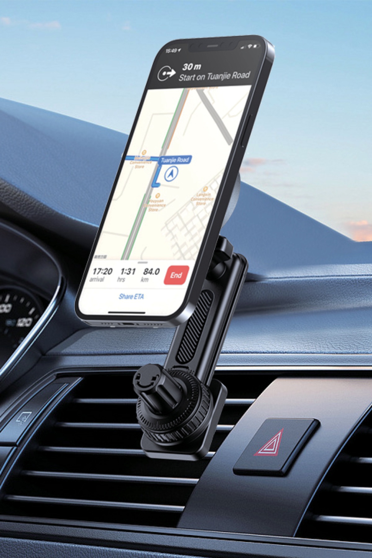 ACL T-116 MagSafe Manyetik Araç İçi Telefon Tutucu – 360° Ayarlanabilir Kancalı Havalandırma Telefon Tutacağı