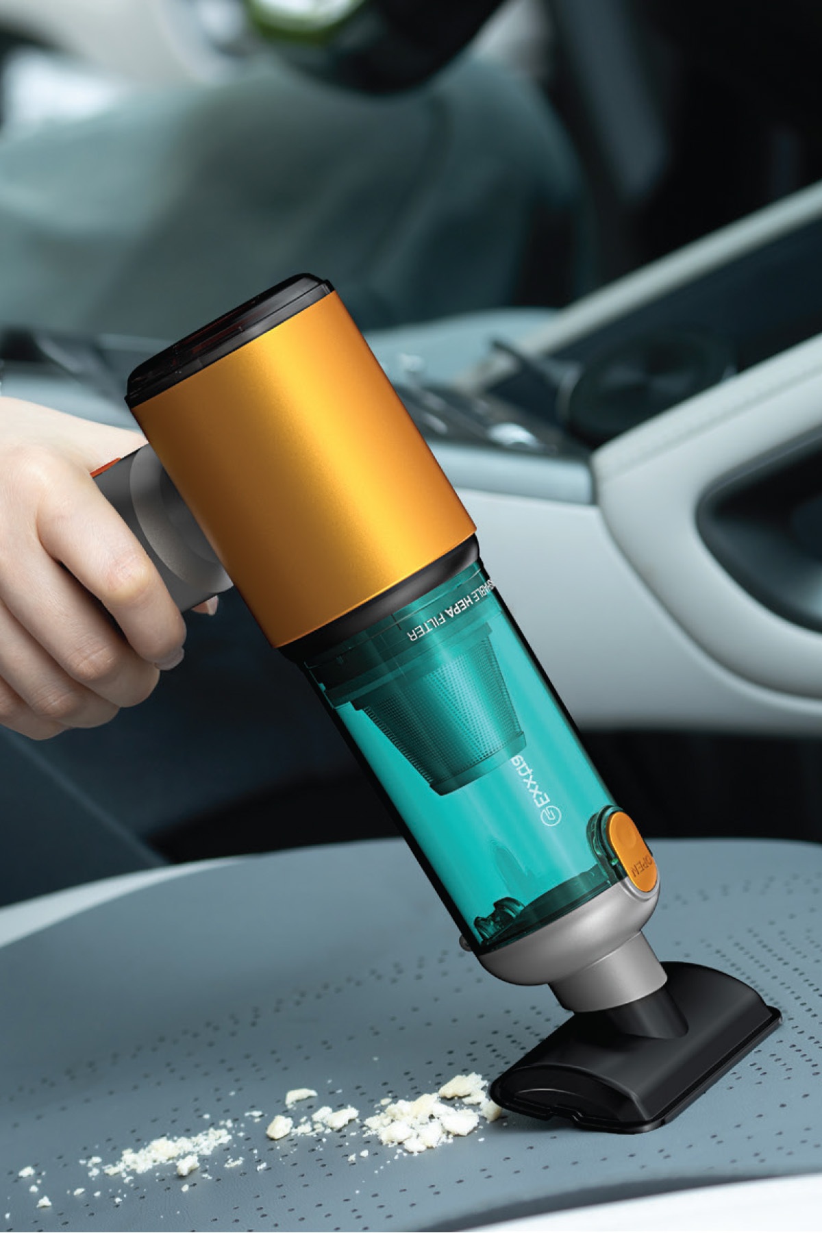 Auhma AHV-27 22.000Pa Kablosuz Araç İçi El Süpürgesi Gold 220W 9.000mAh Vakum & Hava Üfleme Özellikli
