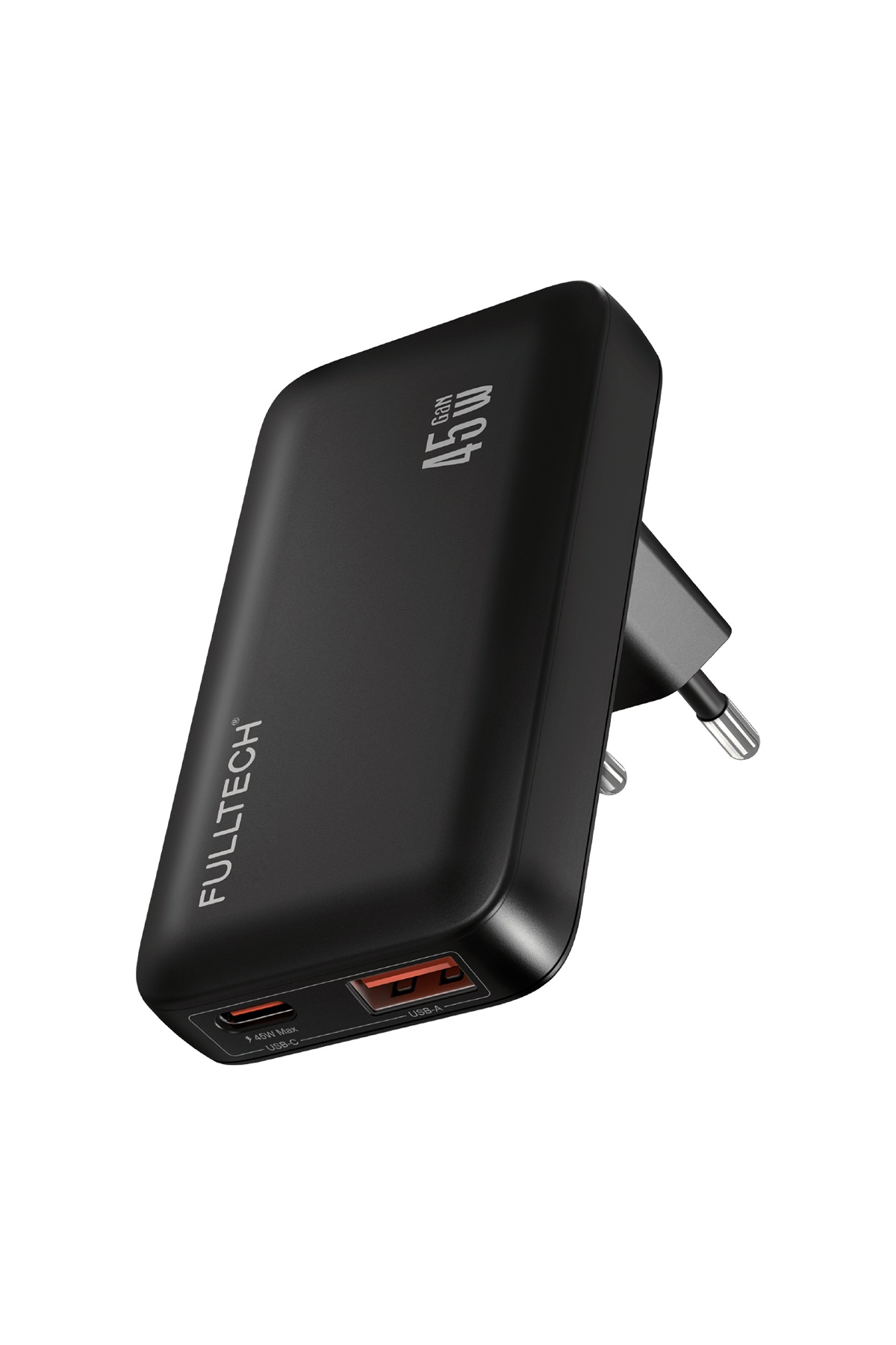 Fulltech Prime Slim FC69 45W GaN Hızlı Şarj Adaptörü – USB-C + USB-A Çift Port Şarj Cihazı