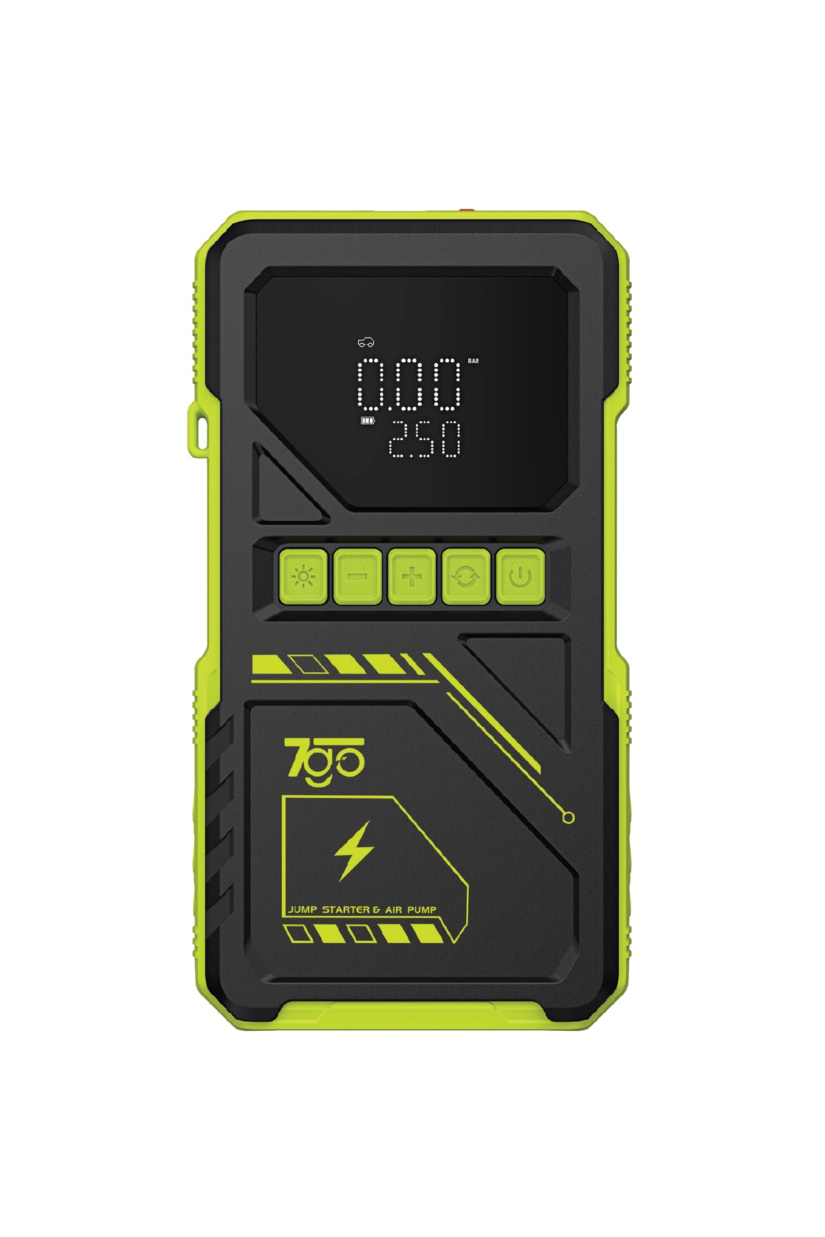 7GO 7A8 1200A Akü Takviye Cihazı ve Lastik Şişirme Pompası, 12000 mAh Powerbank, LCD Ekranlı Jump Starter