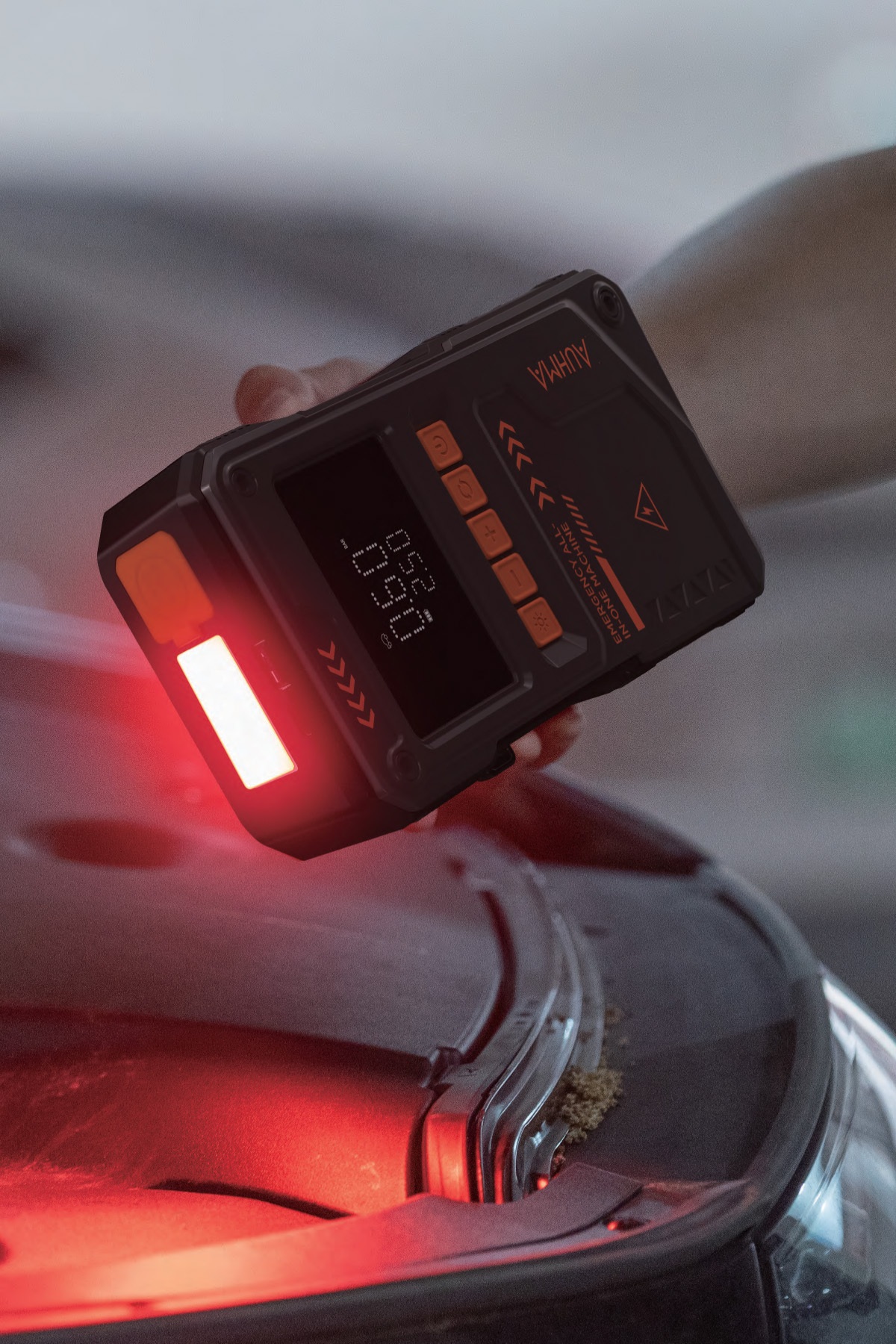 Auhma A9966 12000 mAh Akü Takviye Cihazı ve 150 PSI Dijital Hava Kompresörü, 1000A Jump Starter, Lastik Şişirme Pompası